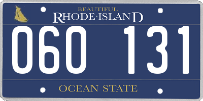 RI license plate 060131