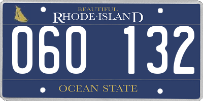 RI license plate 060132