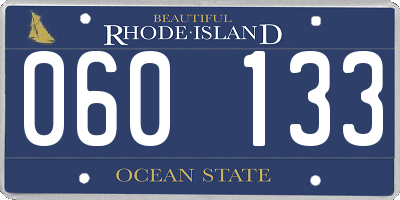 RI license plate 060133