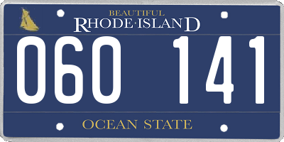 RI license plate 060141