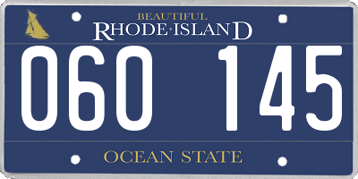 RI license plate 060145