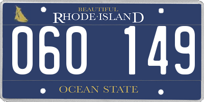 RI license plate 060149