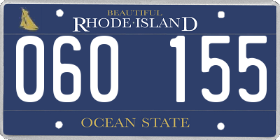 RI license plate 060155