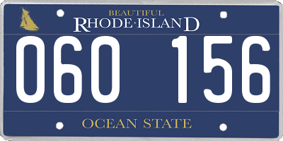 RI license plate 060156