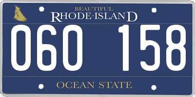 RI license plate 060158