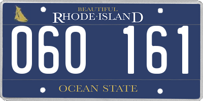 RI license plate 060161