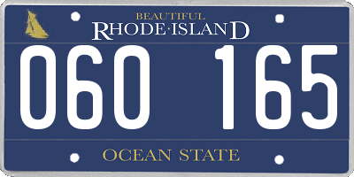 RI license plate 060165