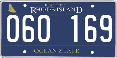 RI license plate 060169