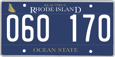 RI license plate 060170