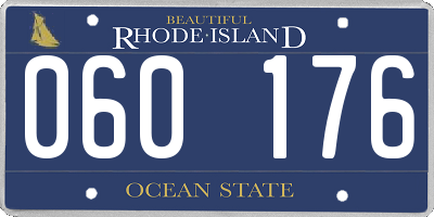 RI license plate 060176