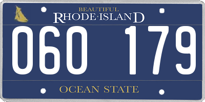 RI license plate 060179