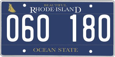 RI license plate 060180