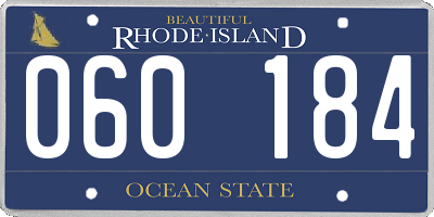RI license plate 060184
