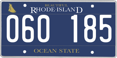 RI license plate 060185