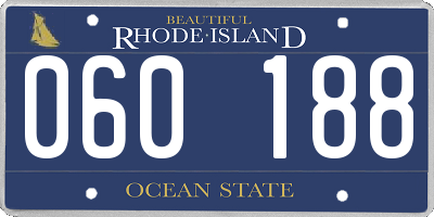RI license plate 060188