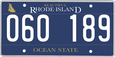 RI license plate 060189