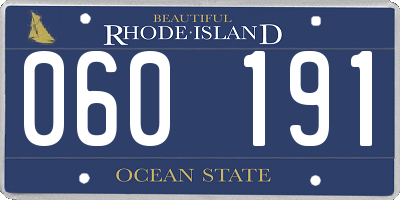RI license plate 060191