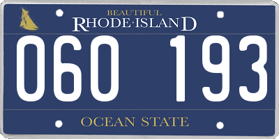 RI license plate 060193