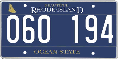 RI license plate 060194