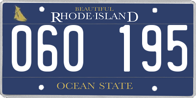 RI license plate 060195