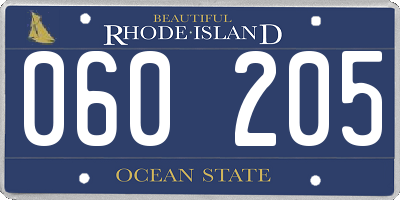 RI license plate 060205