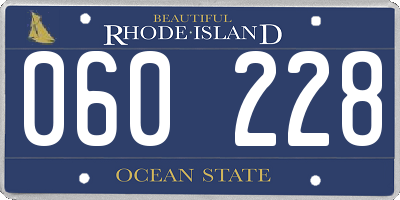 RI license plate 060228