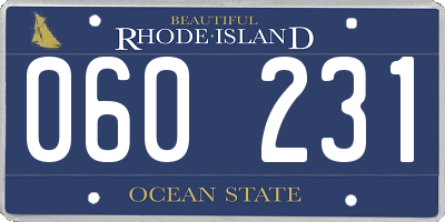 RI license plate 060231