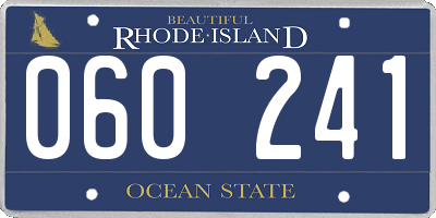 RI license plate 060241