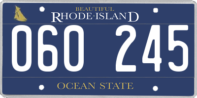 RI license plate 060245