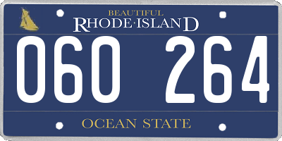 RI license plate 060264