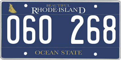 RI license plate 060268