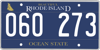 RI license plate 060273