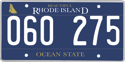 RI license plate 060275