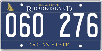 RI license plate 060276