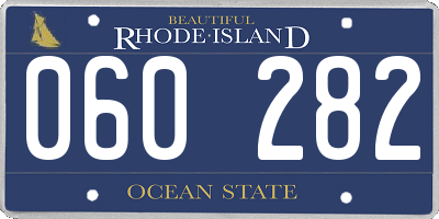 RI license plate 060282