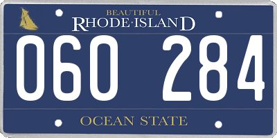 RI license plate 060284