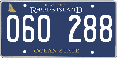 RI license plate 060288