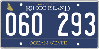 RI license plate 060293