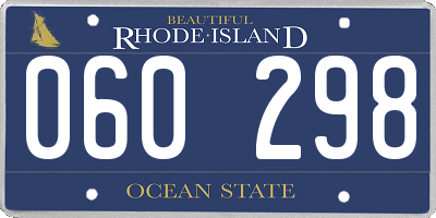 RI license plate 060298