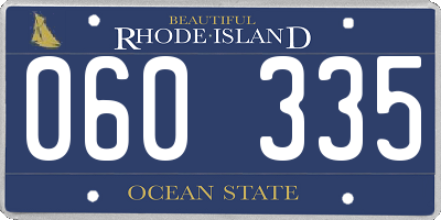 RI license plate 060335