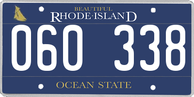 RI license plate 060338
