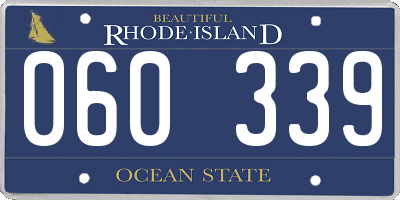 RI license plate 060339