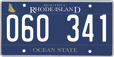 RI license plate 060341