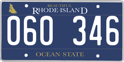 RI license plate 060346