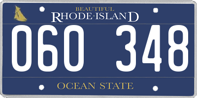 RI license plate 060348