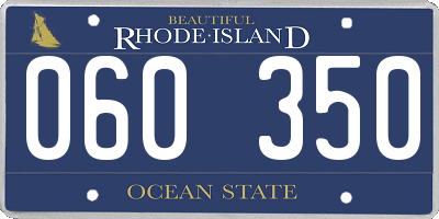 RI license plate 060350