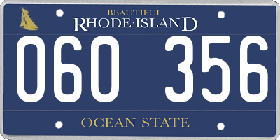 RI license plate 060356