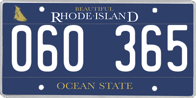 RI license plate 060365