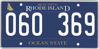 RI license plate 060369