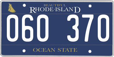 RI license plate 060370
